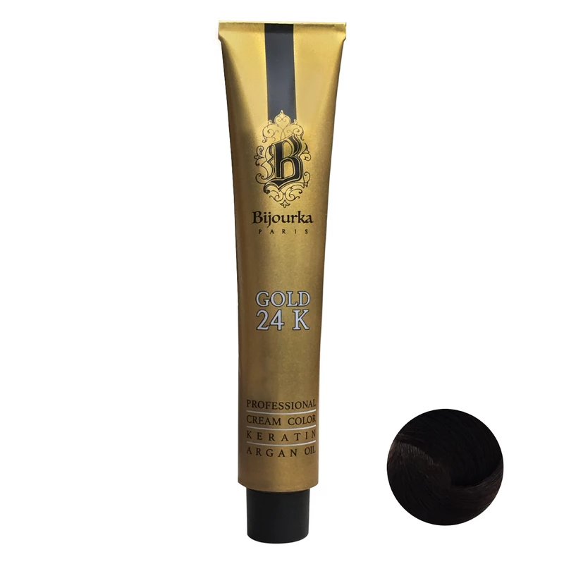 رنگ مو قهوه‌ایی خاکستری روشن بیجورکا Gold 24K شماره 5.1