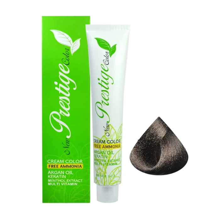 رنگ مو بلوند خاکستری تیره نیو پرستیژ کالر سری طبیعی شماره6.1بدون سولفات حجم 100میلی لیتر