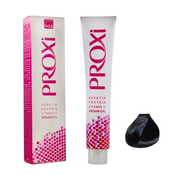 رنگ مو مشکی پر کلاغی پروکسی شماره 1 حجم 100میلی لیتر